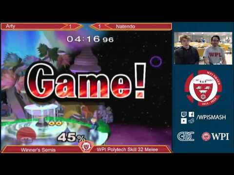 WPI PTS 32 - Arty (Peach) vs Natendo (Sheik) - Melee - Winners Semifinals