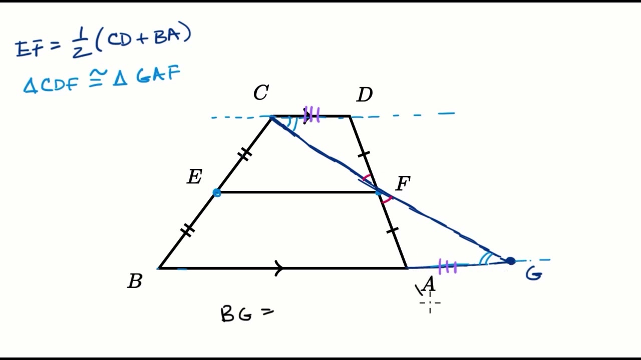 Proof: Trapezoid midsegment length