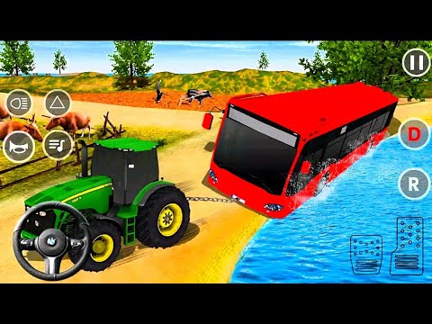 Offroad Chained Tractor Towing Rescue - Tractor Pulling Vehicles Simulator - Android Gameplay
