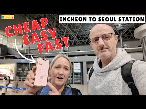 How to EASILY Get From Incheon Airport to Seoul Station by Train - AREX Step by Step