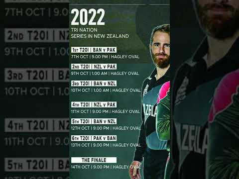 Tri nation t20 2022 Bangladesh Pakistan New Zealand schedule