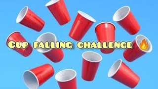 me & haniya cup falling challenge