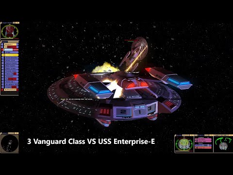 3 Vanguard Class Ships VS USS Enterprise E | Star Trek Ship Battles | Star Trek Bridge Commander |