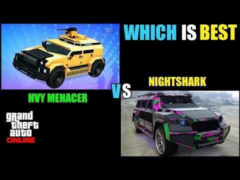 GTA 5 ONLINE : HVY MENACER VS NIGHTSHARK (WHICH IS BEST?)