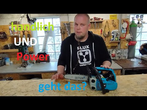Top Handle Mini Benzin Kettensäge mit 25ccm & 1,0 PS zum Entasten & mehr von Bituxx