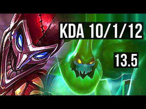SHACO vs ZAC (JNG) | 4.2M mastery, 10/1/12, 1400+ games, Rank 13 Shaco | KR Master | 13.5
