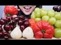 GIANT FRUITS ASMR EATING SOUNDS LOTS OF LIGHT WHISPERS SAS ASMR