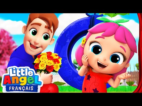 Mon Papa chéri | Petite fille à Papa | Comptines avec Bébé Louis | Little Angel Français