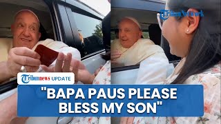 Momen Haru Suami Minta Paus Fransiskus Berkati Kandungan Istri: Please Bless My Son!