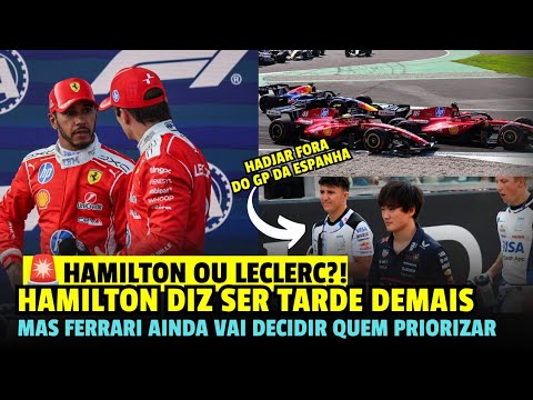 🔥 HAMILTON DIZ QUE É TARDE DEMAIS! FERRARI TERÁ QUE ESCOLHER QUEM PRIORIZARÁ! HADJAR FORA DA CORRIDA