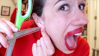 PIERCING MY OWN EARS! video