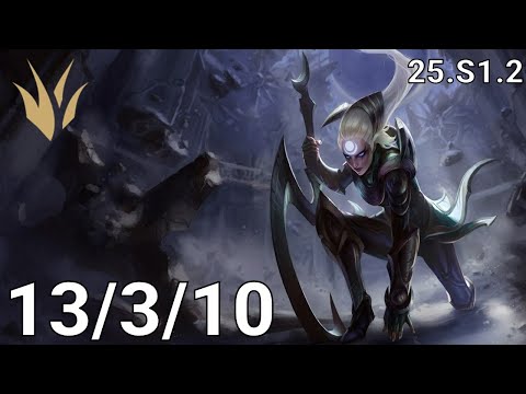 Diana Jungle vs Nidalee  - EUW Master | Patch 25.S1.2