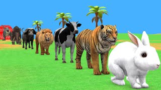 Download lagu Long Slide Game with Cow Elephant Gorilla Hippopotamus Tiger 3d Animal Game Funny 3d Animals mp3