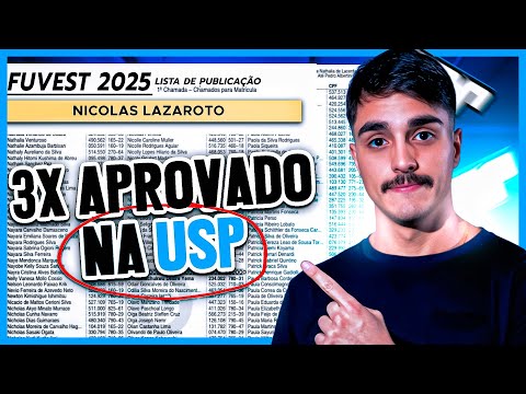 I did this and passed USP (3 times)! | How to pass FUVEST 2026? | Entrance exams | Nicolas Lazaroto