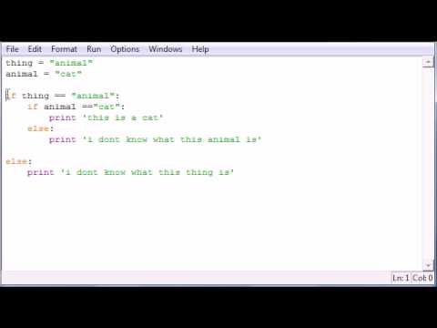 Python Programming Tutorial 22 Nesting Statements