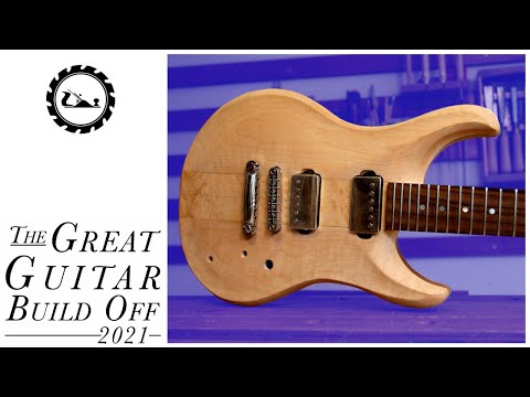 Great Guitar Build Off 2021 Episode 5: Frets, neck carve and pickup routes.