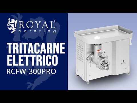 Video - Seconda Mano Tritacarne elettrico - acciaio inossidabile - 300 kg/h - con funzione “riavvolgimento”