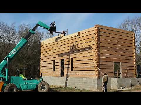 Epic Log Cabin Build Time-lapse: From Logs to Trusses in the Ozarks - Ozarks Cabin Build, Ep 8