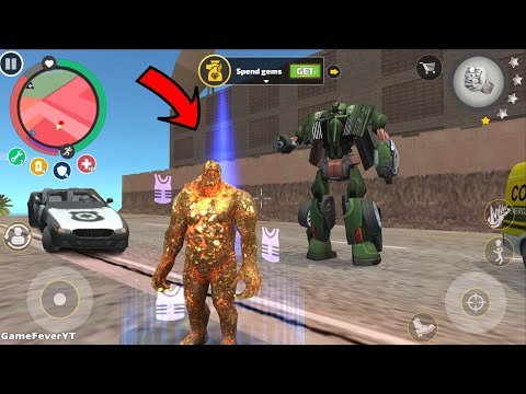 Rope Hero: Vice Town - New Update 6.4.2 (Thorn Giant Man Fight Giant Car Robot) Android Gameplay HD