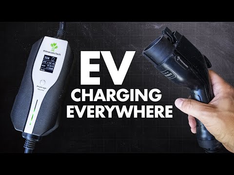 50 Amp - PRIMECOM.TECH Level-2 Smart Electric Vehicle Home Charging Station 220 Volt for Tesla and All EV Brands 30' Feet Length (30 Feet, NEMA 6-50p) video review thumbnail