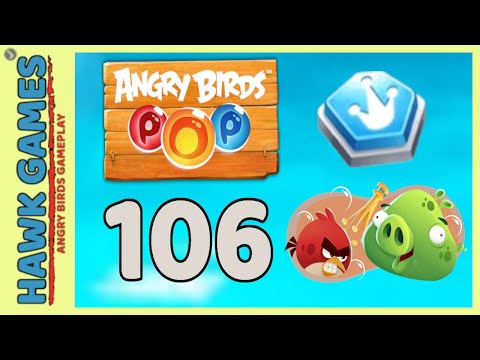 Angry Birds Stella POP Bubble Shooter Level 106 - Walkthrough, No Boosters