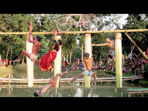 The Impossible Climb Village Guys Take on the Oily banana tree #mrbeast #challenge #algamingfun #fun