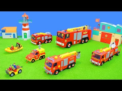 Fireman Sam Toys | Fire Engine, Helicopter & Firefighter Jupiter Trucks Unboxing for Kids Video