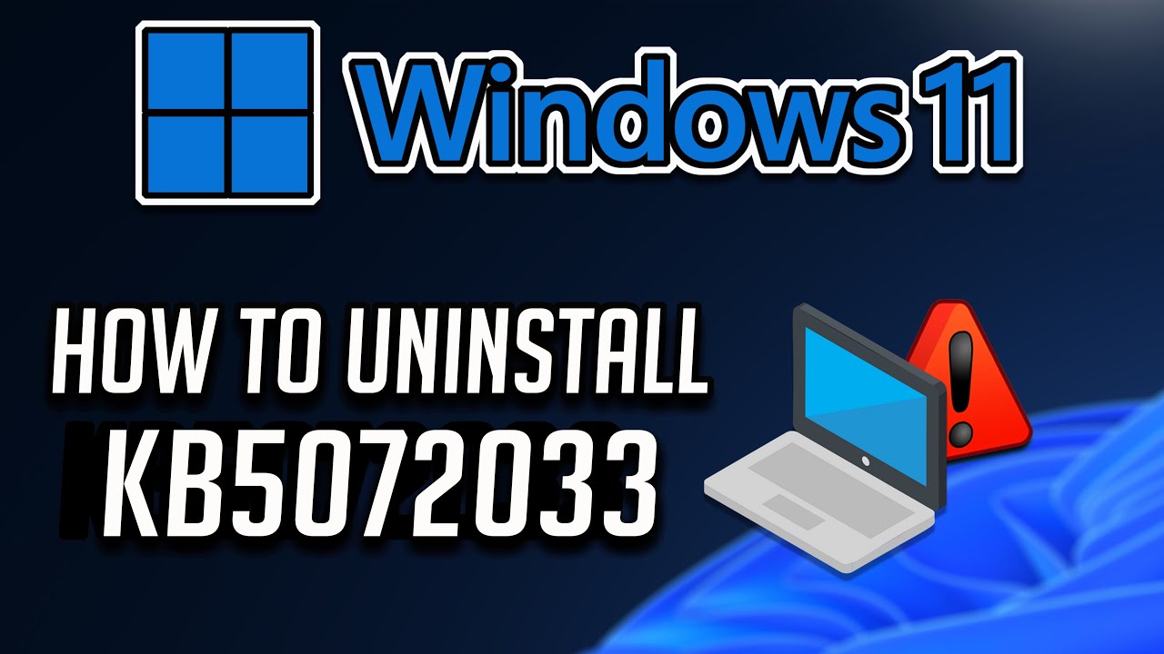 How To Uninstall KB5072033 Update On Windows 11 – Full Tutorial✅