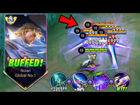 BUFFED NOLAN BEST ONE SHOT BUILD IN SOLO RANK 2025! 🔥(AUTO 1 HIT!) - Mobile Legends