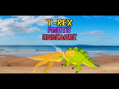 T-Rex Fights Dinosaurs Video