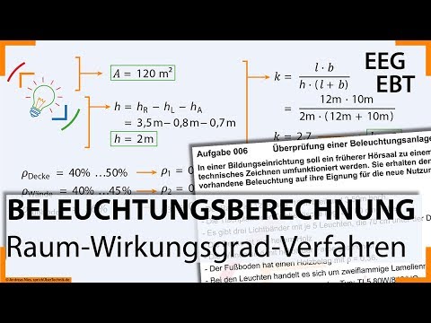 Task 006 :: Light/Lighting Calculation for Rooms :: Room Efficiency Method :: Electronics Engineer