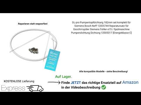 Pumpendichtung Geschirrspüler wechseln: Bosch Siemens Neff 12005744 Fehler E15 Spülmaschine Dichtung