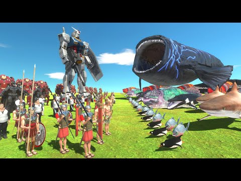 Evolution of Human Weapons VS Aquatics Team - Animal Revolt Battle Simulator