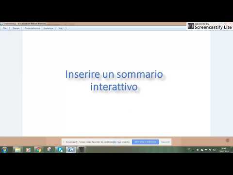 6 Inserire un sommario interattivo