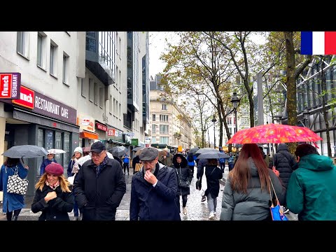 🇫🇷☔️【HDR 4K】Paris Walk - Châtelet to Hôtel de Ville via Marais (Nov 2023)