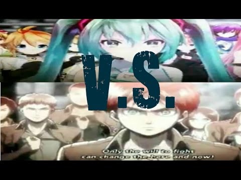 [HD] ▒(進撃の巨人)▒ {Shingeki no Kyojin} Attack On Titan Opening 1 Vs MMD VOCALOID Version