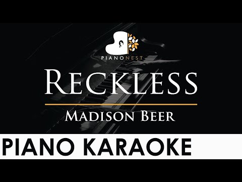Madison Beer - Reckless - Piano Karaoke Instrumental Cover with Lyrics