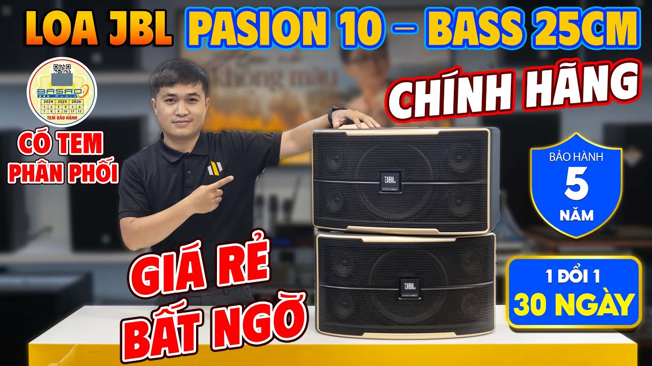 Video sản phẩm Loa JBL Pasion 10 (bass 25cm, 5 loa 3 đường)
