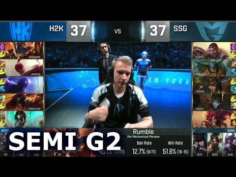 SSG vs H2K - Game 2 Semi Finals Worlds 2016 | LoL S6 World Championship Samsung vs H2K Gaming G2