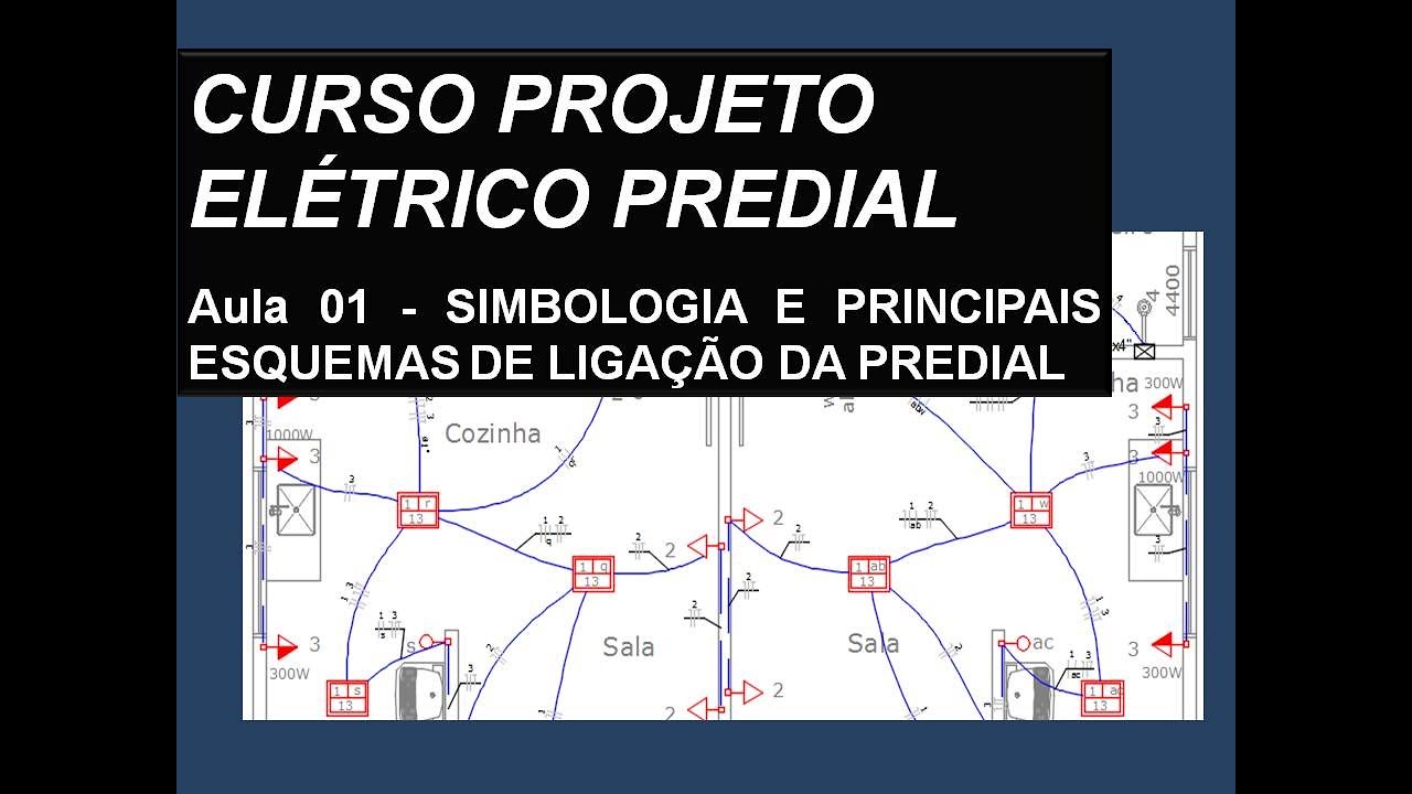 CURSO DE PROJETO ELÉTRICO PREDIAL: Aula 01 - Simbologia e principais esquemas de ligação da predial