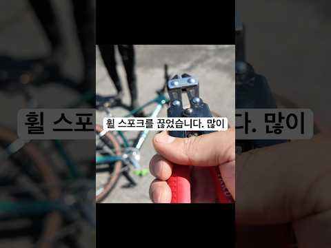 자전거 스포크 48개 잘라봤습니다.