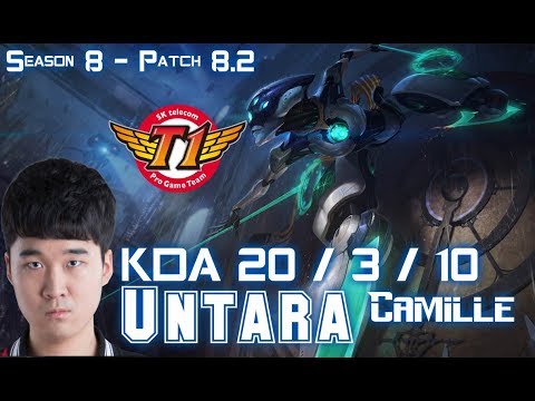 SKT T1 Untara CAMILLE vs GANGPLANK Top - Patch 8.2 KR Ranked