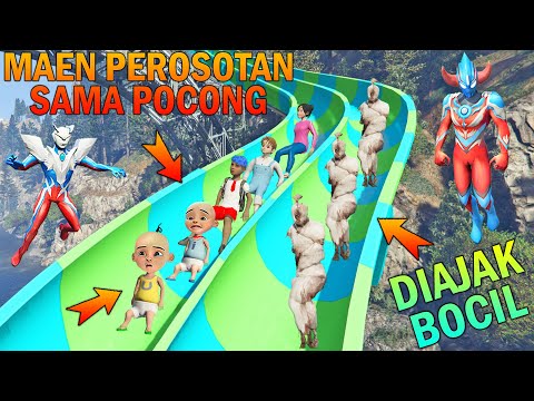 BOCIL LOMBA PEROSOTAN MELAWAN HANTU POCONG, UPIN & YUTA TAKUT - GTA 5 BOCIL SULTAN