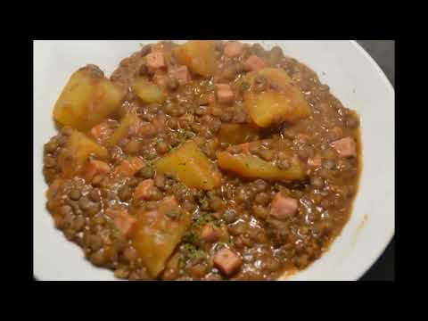 Lentilles dés de jambon recette cookeo