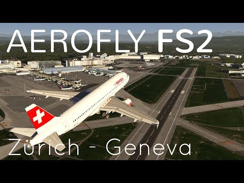 Aerofly FS 2: Full Flight Swiss A320 Zürich to Geneva in 4K