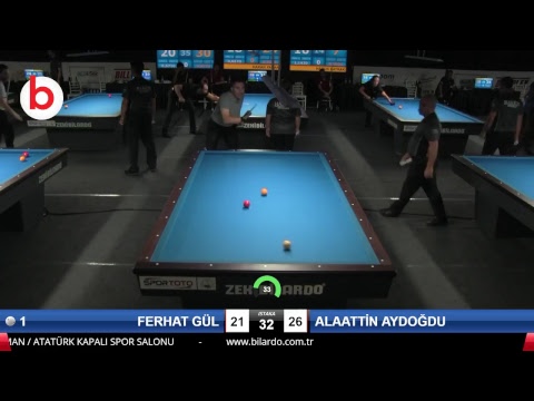 FERHAT GÜL & ALAATTİN AYDOĞDU Bilardo Maçı - 2018 ERKEKLER 3.ETAP-2.TUR