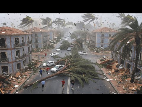 NOW in Portugal! Storm Kristin is causing chaos in Leiria, people are in danger
