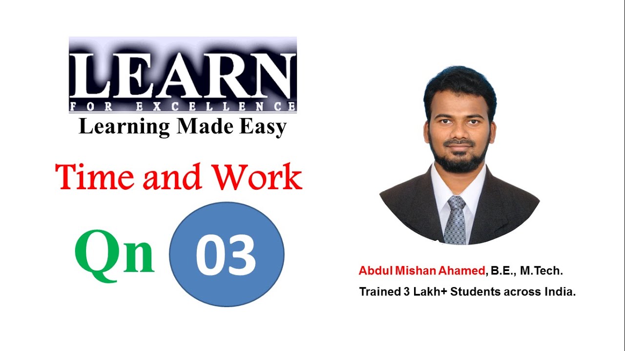 Time and Work Question 03 || Placement Specific Question