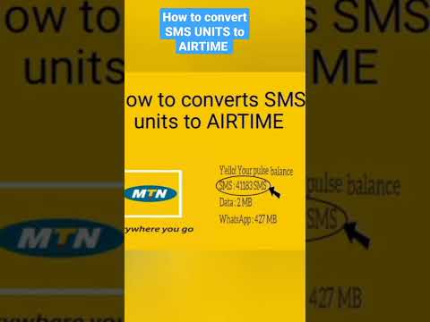 How to convert SMS UNITS to AIRTIME