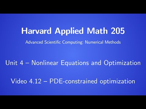 Harvard AM205 video 4.12 - PDE-constrained optimization